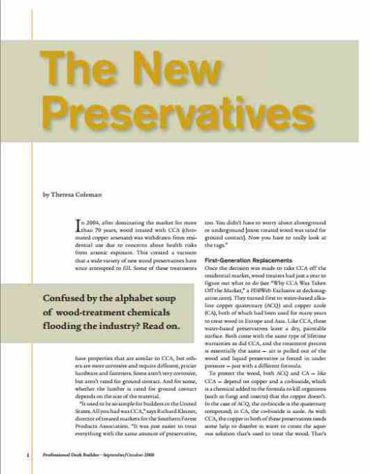 The New Preservatives